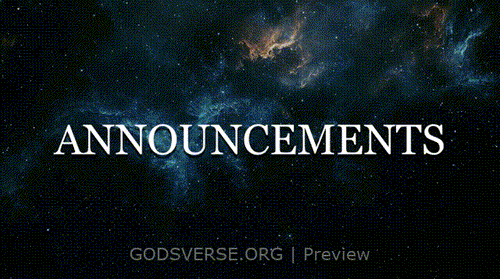Announcements motion background deep space