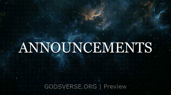 Announcements motion background deep space