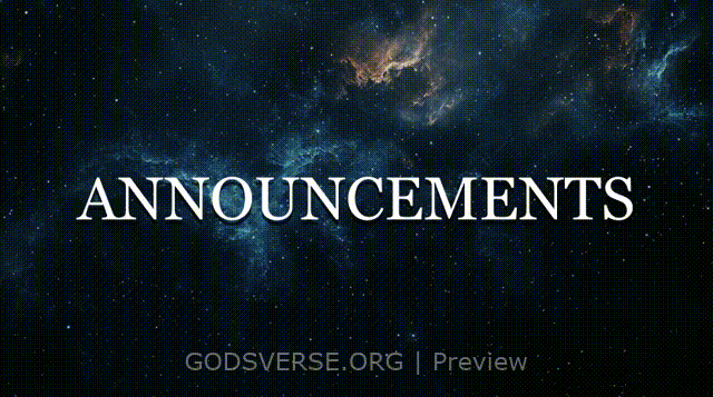Announcements motion background deep space