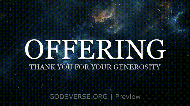 Offering motion background deep space