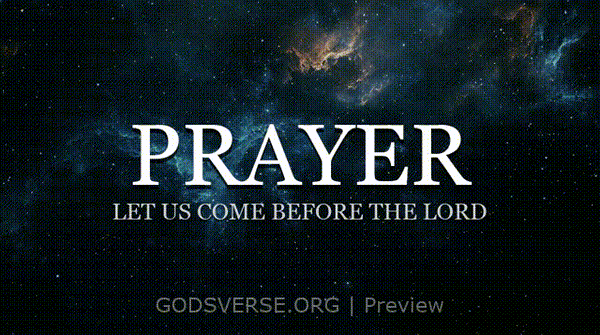 Prayer motion background deep space