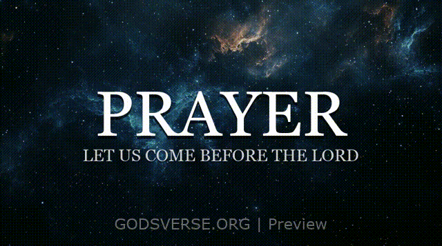 Prayer motion background deep space