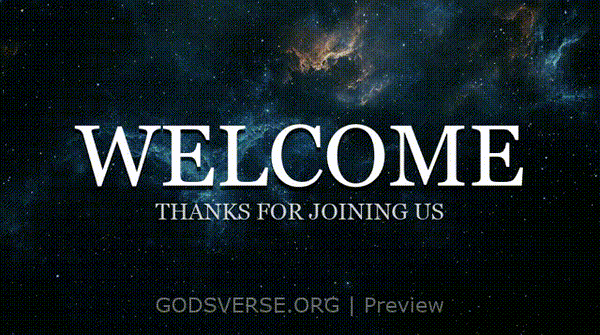 Welcome motion background deep space