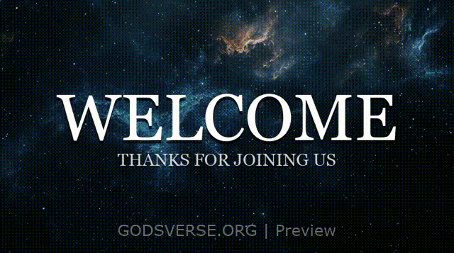 Welcome motion background deep space