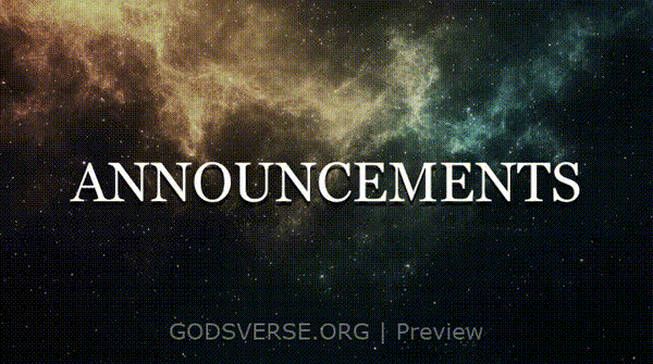 Announcements motion background deep space