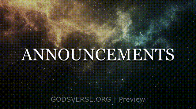 Announcements motion background deep space