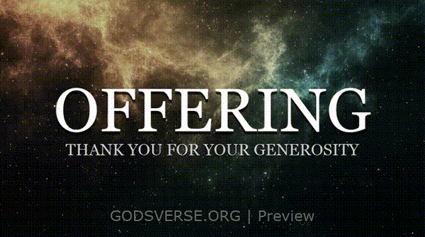 Offering motion background deep space