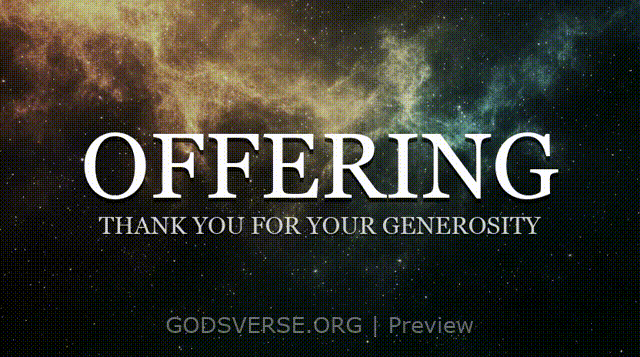 Offering motion background deep space