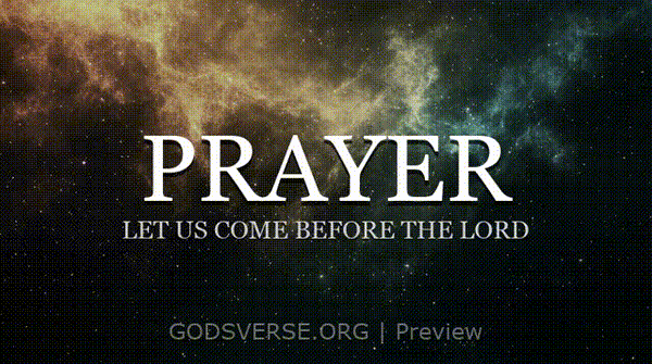 Prayer motion background deep space