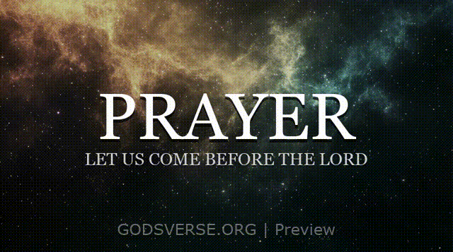 Prayer motion background deep space