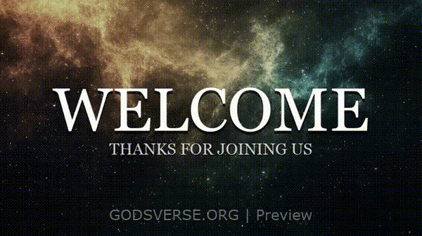Welcome motion background deep space