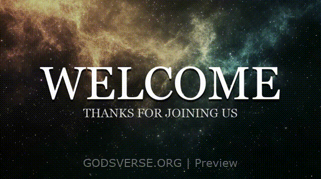 Welcome motion background deep space