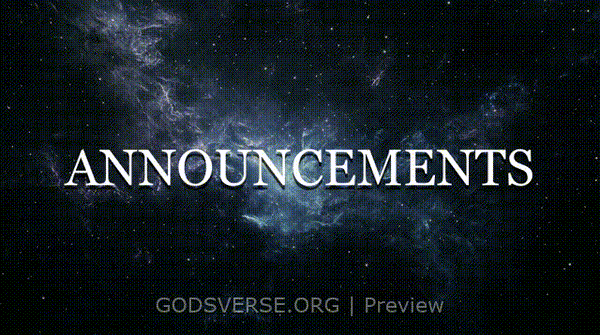 Announcements motion background deep space