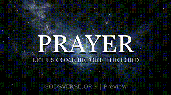Prayer motion background deep space