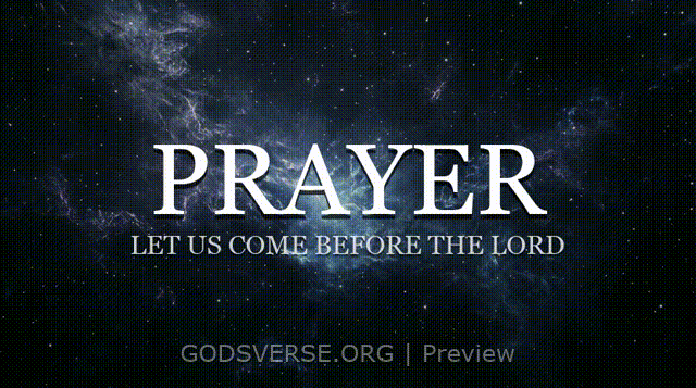 Prayer motion background deep space