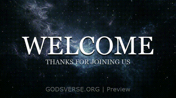 Welcome motion background deep space