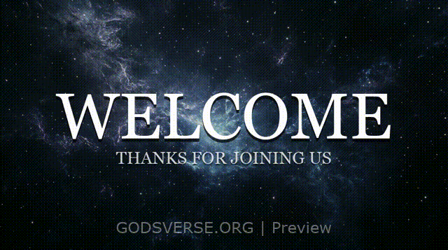Welcome motion background deep space