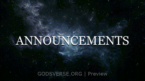 Announcements motion background deep space