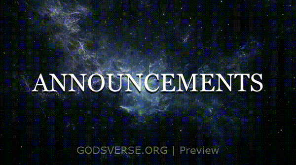 Announcements motion background deep space
