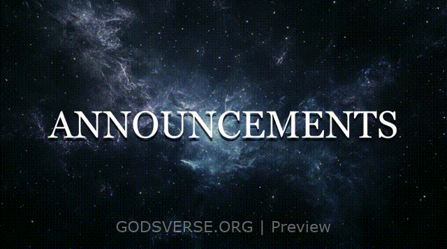 Announcements motion background deep space