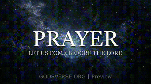 Prayer motion background deep space