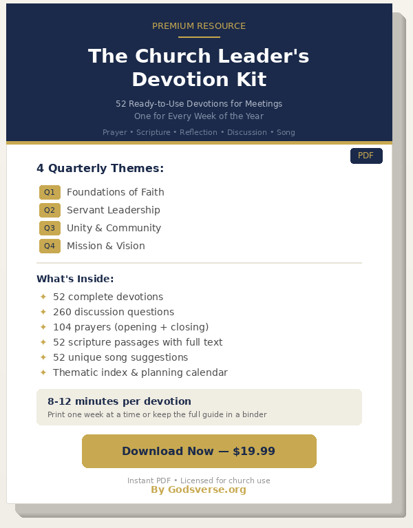 The Church Leader's Devotion Kit — 52 Ready-to-Use Devotions for Meetings — church skit script cover image