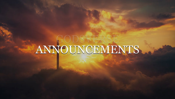 Announcements worship background easter collection