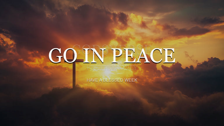 Go In Peace worship background easter collection