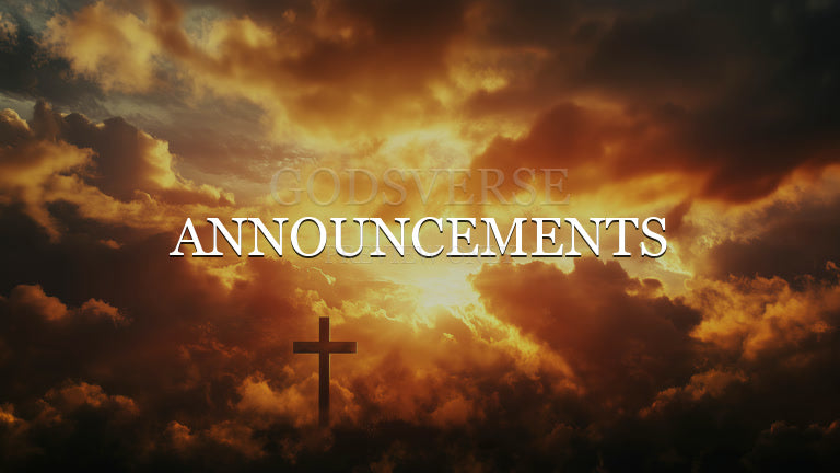 Announcements worship background easter collection
