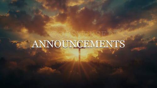 Announcements worship background easter collection