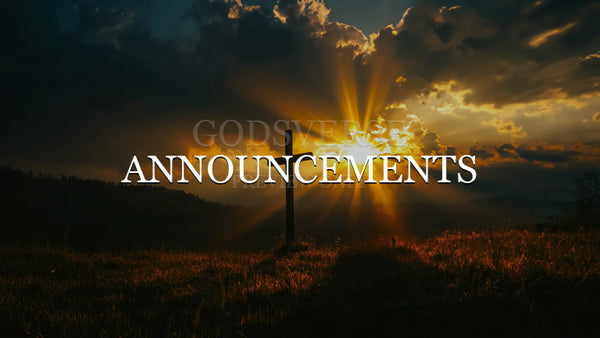 Announcements worship background easter collection