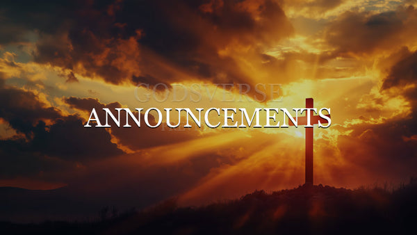 Announcements worship background easter collection