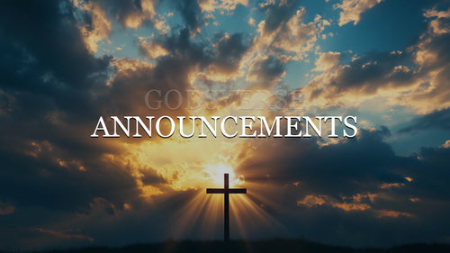 Announcements worship background easter collection