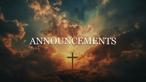 Announcements worship background easter collection