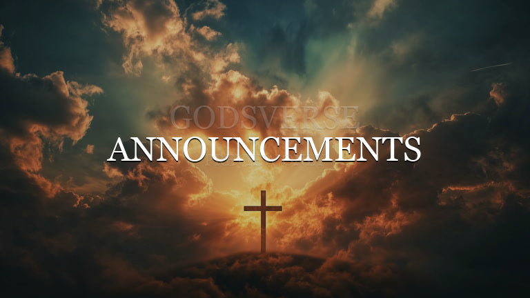Announcements worship background easter collection