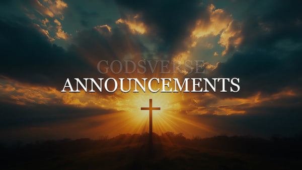Announcements worship background easter collection