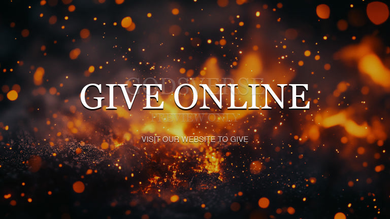 Give Online worship background ember flame