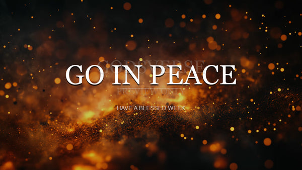 Go In Peace worship background ember flame