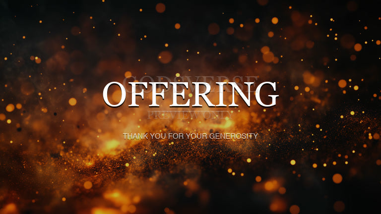 Offering worship background ember flame