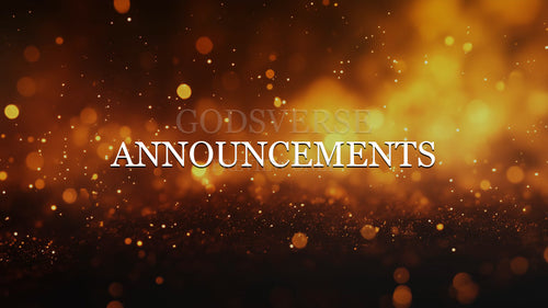 Announcements worship background ember flame