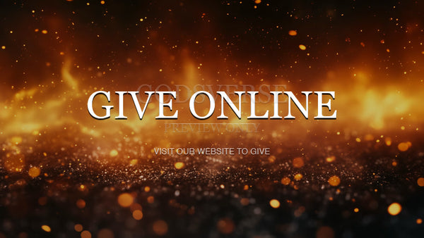 Give Online worship background ember flame