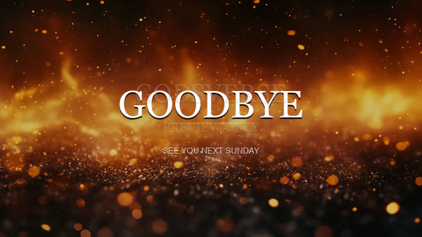 Goodbye worship background ember flame