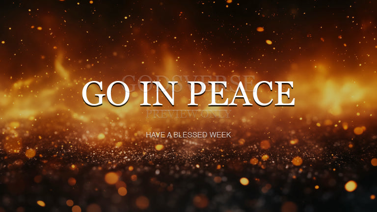 Go In Peace worship background ember flame
