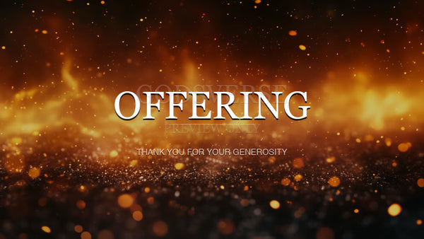 Offering worship background ember flame