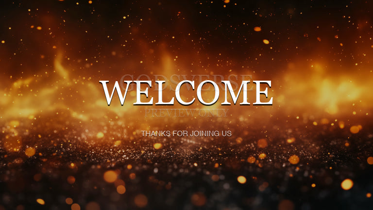 Welcome worship background ember flame