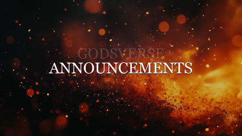 Announcements worship background ember flame