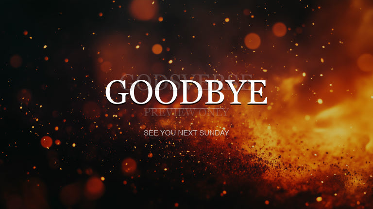 Goodbye worship background ember flame