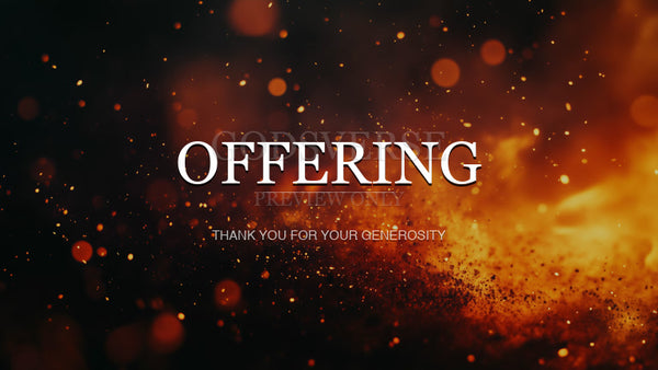 Offering worship background ember flame