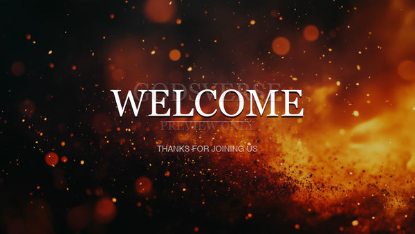 Welcome worship background ember flame
