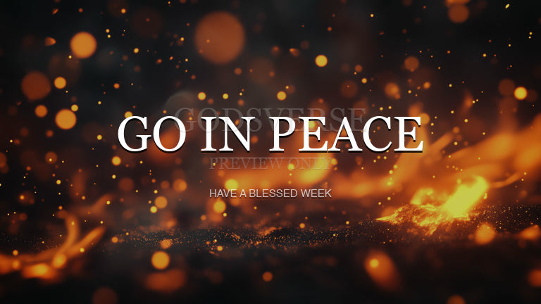 Go In Peace worship background ember flame